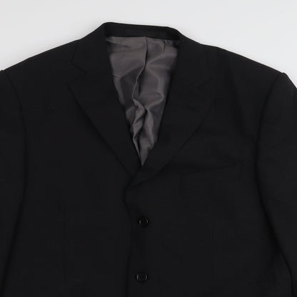 Mens UK Size 42 M&S Regular Black Suit Jacket