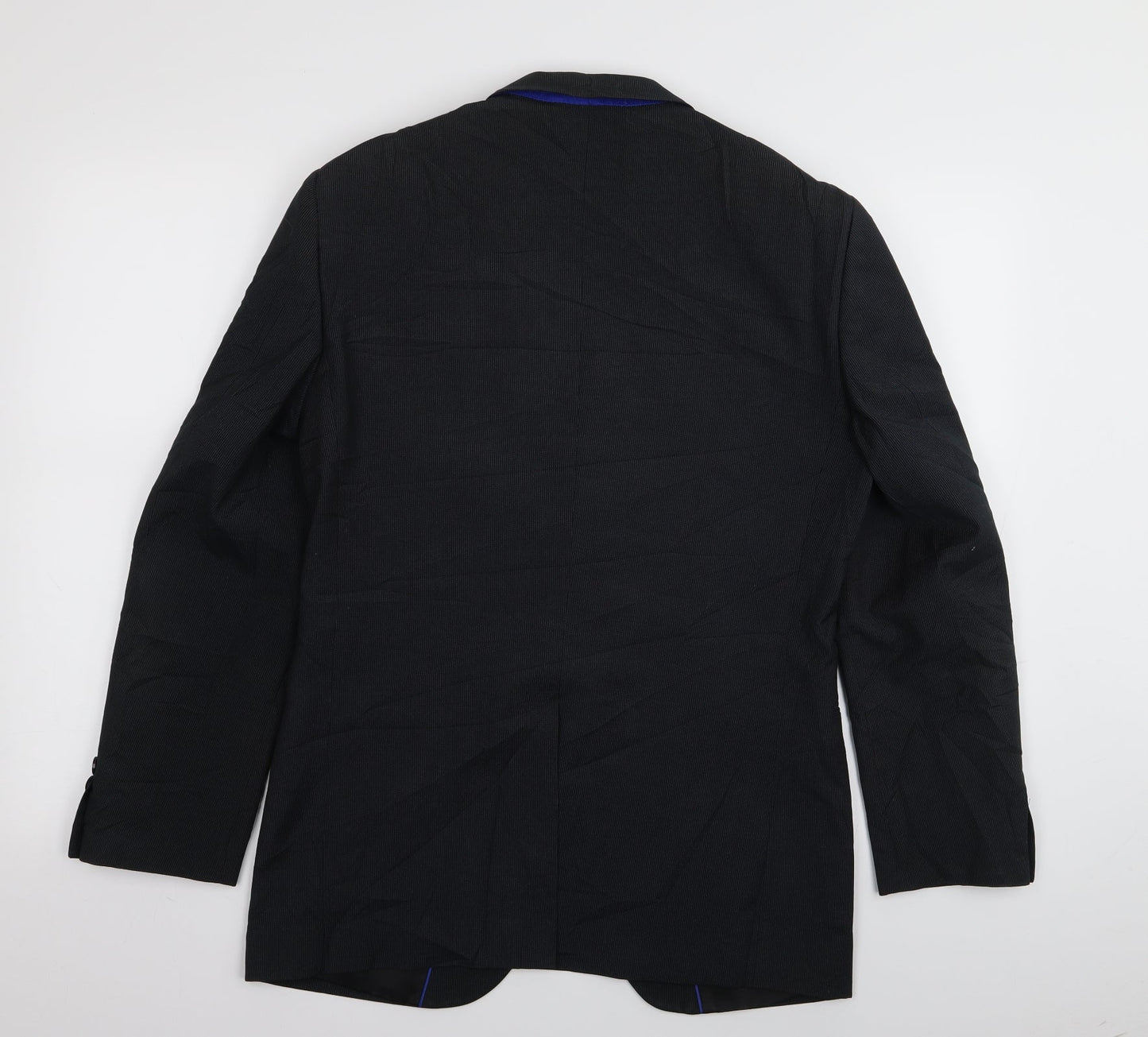 macson Mens Black Striped  Jacket Blazer Size 36