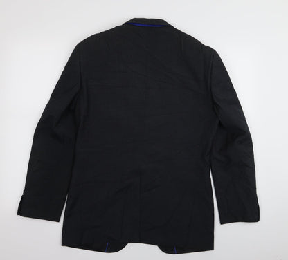macson Mens Black Striped  Jacket Blazer Size 36