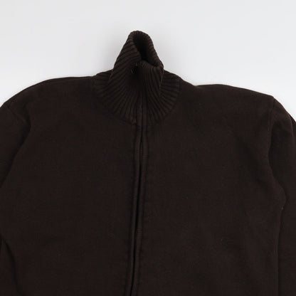 Preworn Mens Brown   Full Zip Jumper Size XL