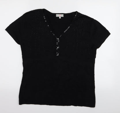 Key West Womens Black   Basic T-Shirt Size XL