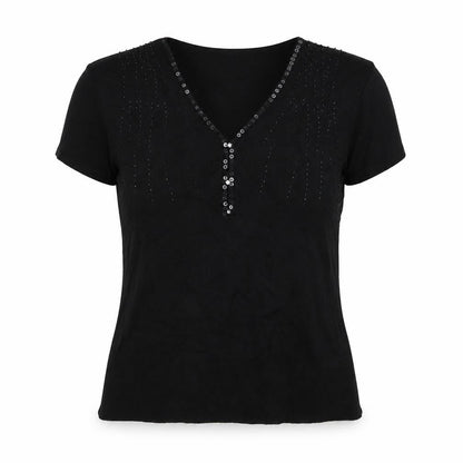 Key West Womens Black   Basic T-Shirt Size XL