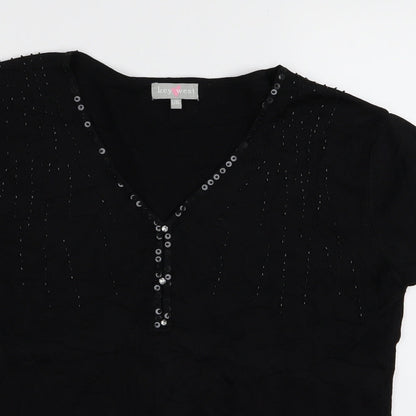 Key West Womens Black   Basic T-Shirt Size XL
