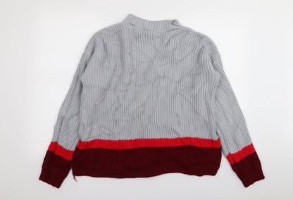 Additional front view of Missguided women’s multicoloured jumper, size UK 10