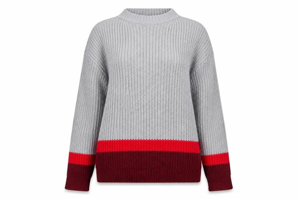 Front view of Missguided women’s multicoloured jumper, size UK 10