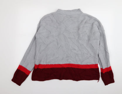 Back view of Missguided women’s multicoloured jumper, size UK 10