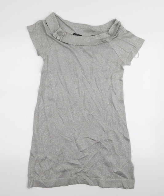 River Island Womens Silver   A-Line  Size 12