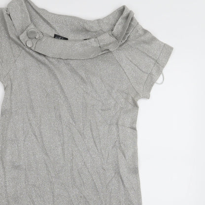 River Island Womens Silver   A-Line  Size 12