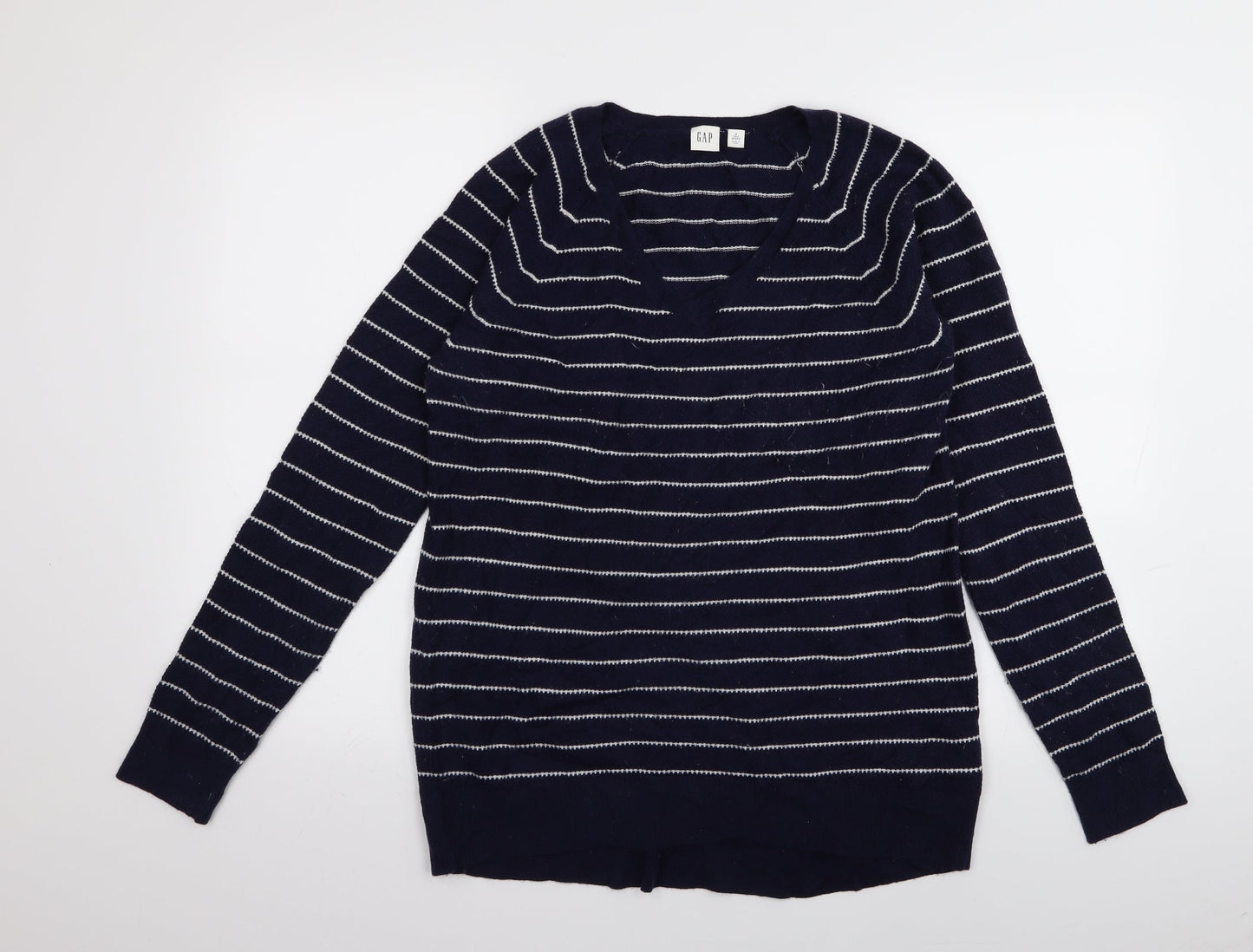 Gap Mens Blue Striped  Pullover Jumper Size M