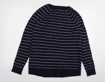 Gap Mens Blue Striped  Pullover Jumper Size M