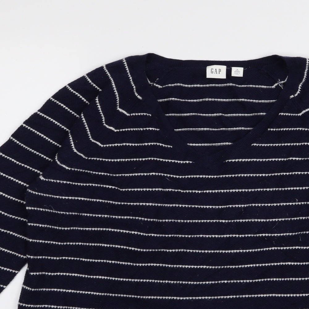 Gap Mens Blue Striped  Pullover Jumper Size M