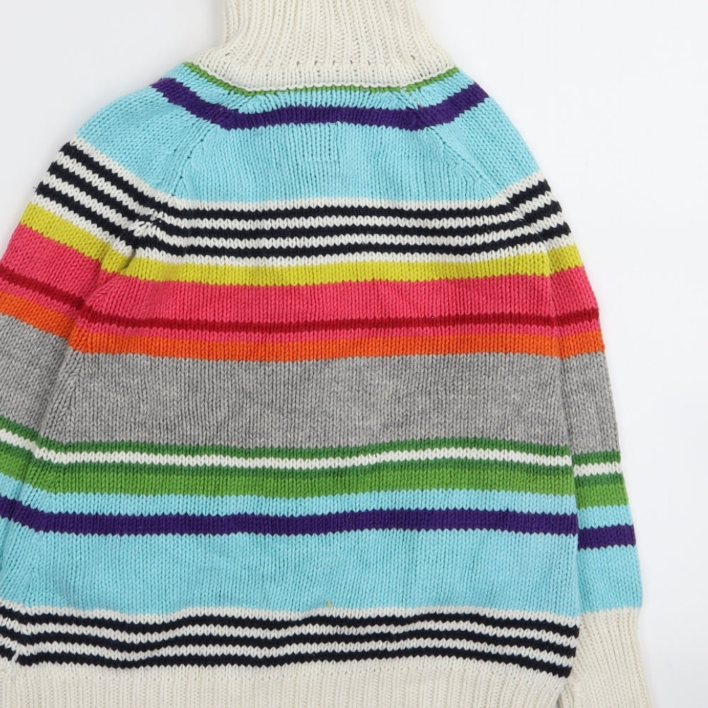 Gap Girls Multicoloured Striped  Cardigan Jumper Size 6-7 Years