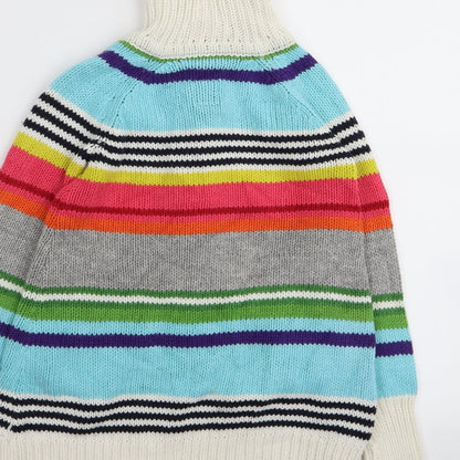Gap Girls Multicoloured Striped  Cardigan Jumper Size 6-7 Years