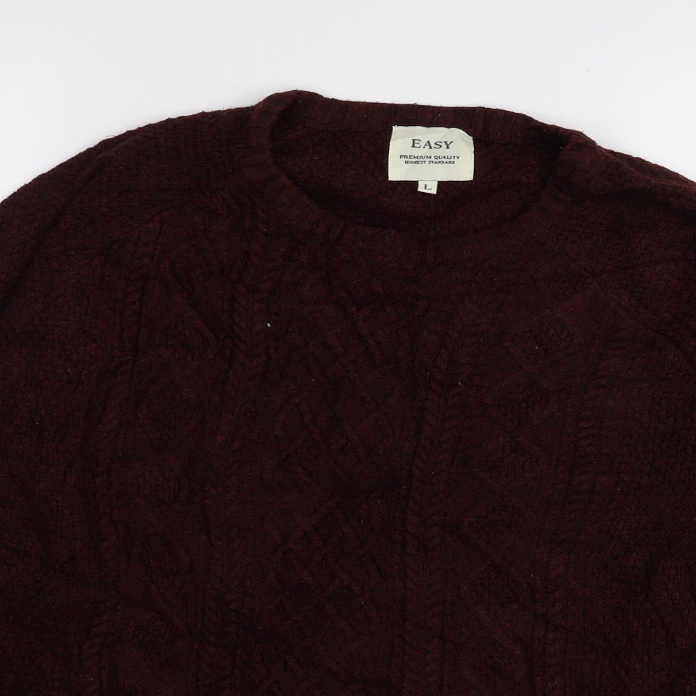 Easy Mens Red   Pullover Jumper Size L