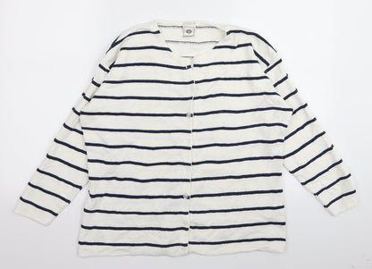 C&A Womens Multicoloured Striped  Cardigan Jumper Size L