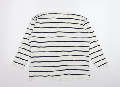 C&A Womens Multicoloured Striped  Cardigan Jumper Size L