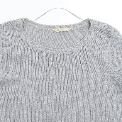 BHS Womens Silver  Knit Pullover Jumper Size 16