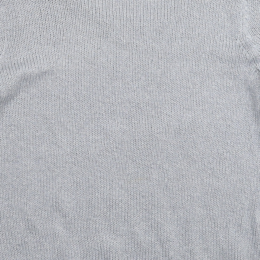 BHS Womens Silver  Knit Pullover Jumper Size 16