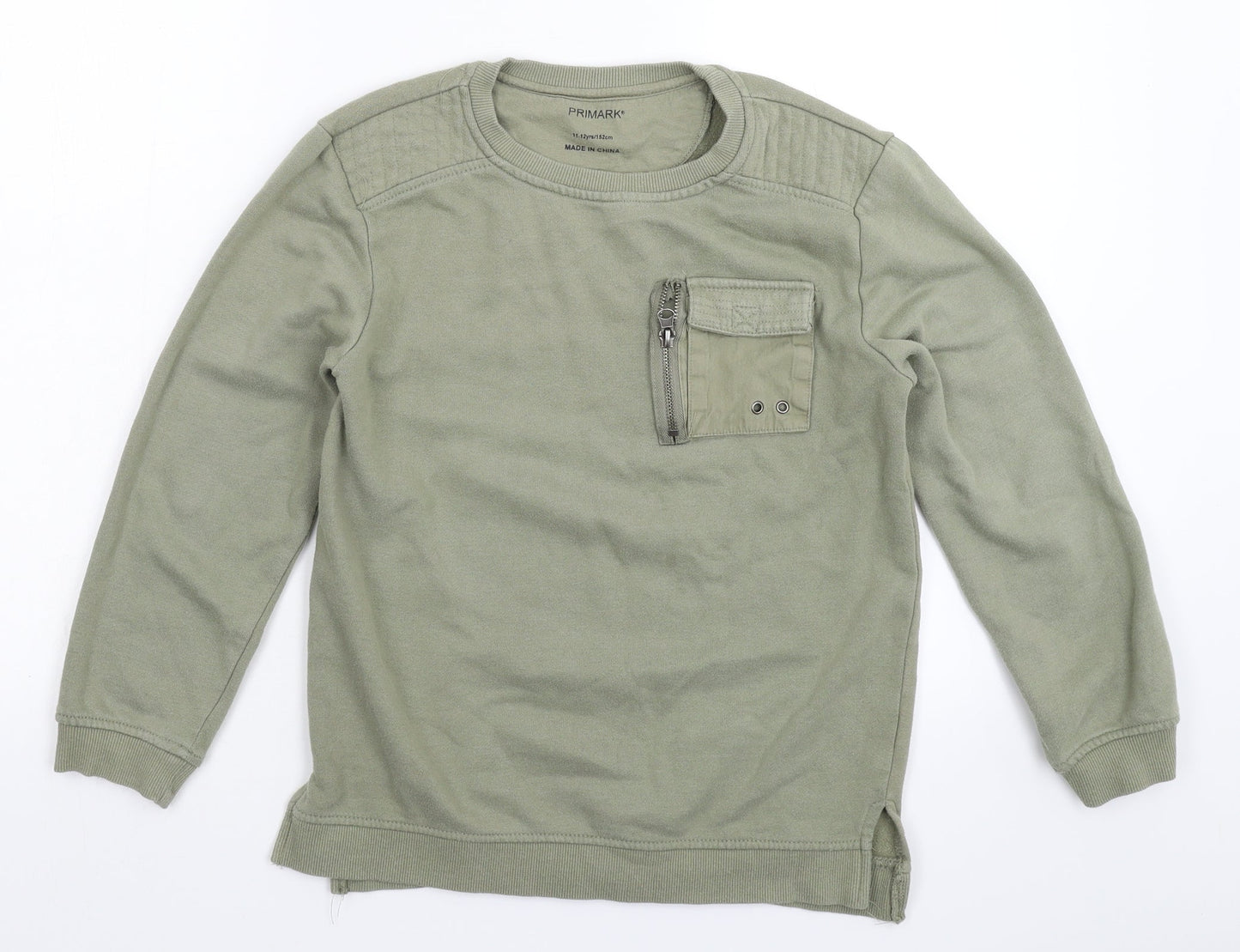 Primark Girls Green   Pullover Sweatshirt Size 11-12 Years
