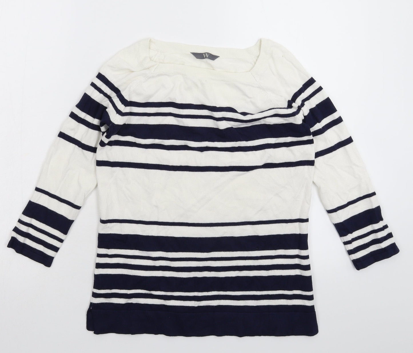 BHS Womens Multicoloured Striped Knit Pullover Jumper Size 8