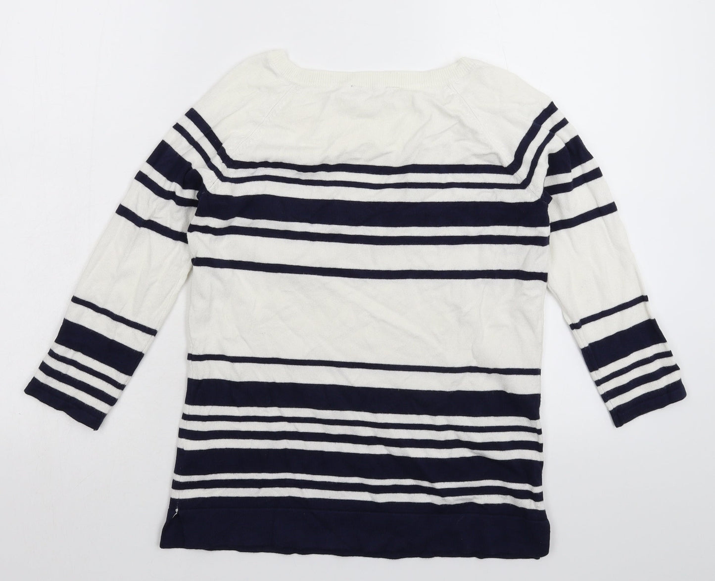 BHS Womens Multicoloured Striped Knit Pullover Jumper Size 8