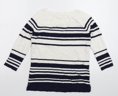 BHS Womens Multicoloured Striped Knit Pullover Jumper Size 8