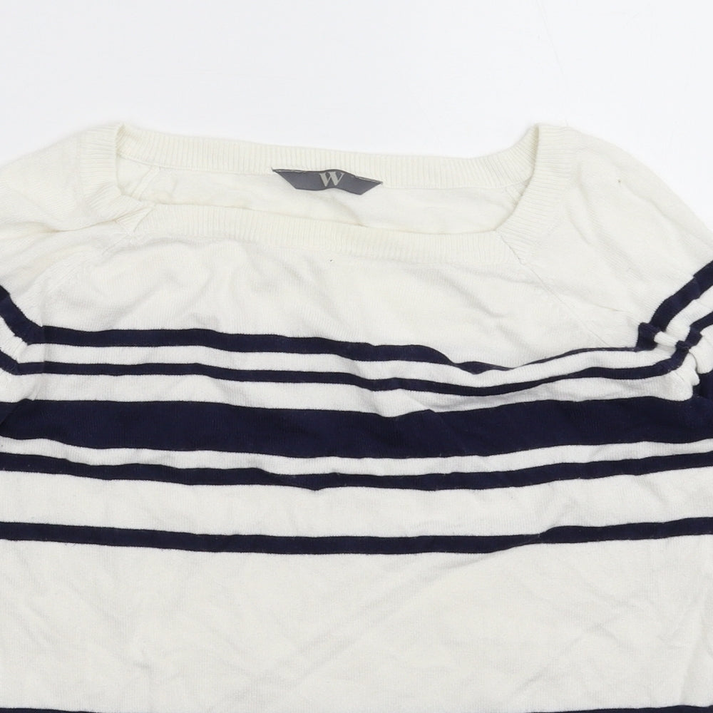 BHS Womens Multicoloured Striped Knit Pullover Jumper Size 8