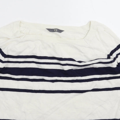 BHS Womens Multicoloured Striped Knit Pullover Jumper Size 8