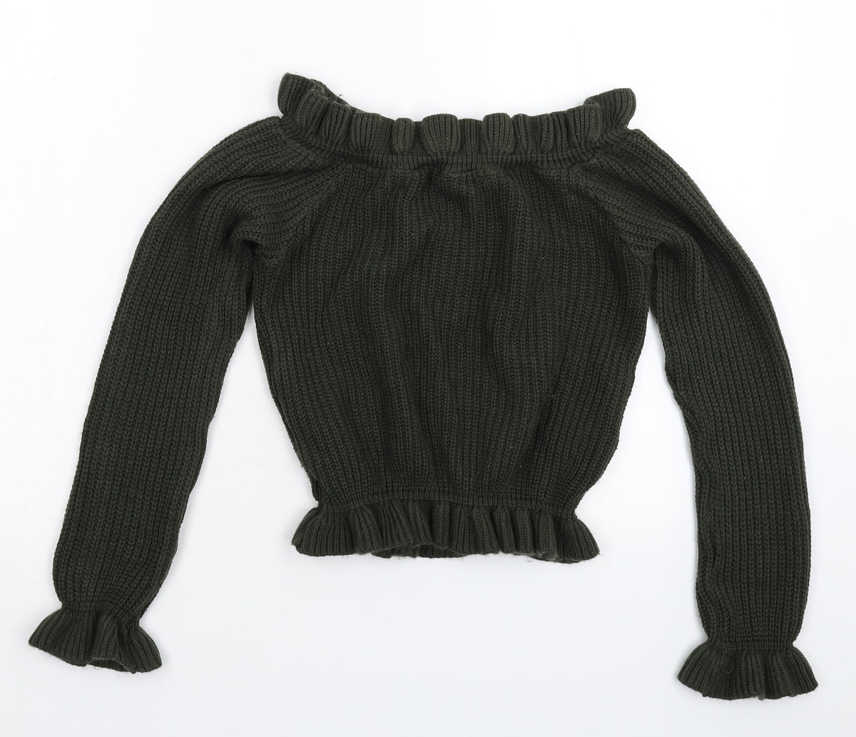 Select Womens Green  Knit Pullover Jumper Size 10