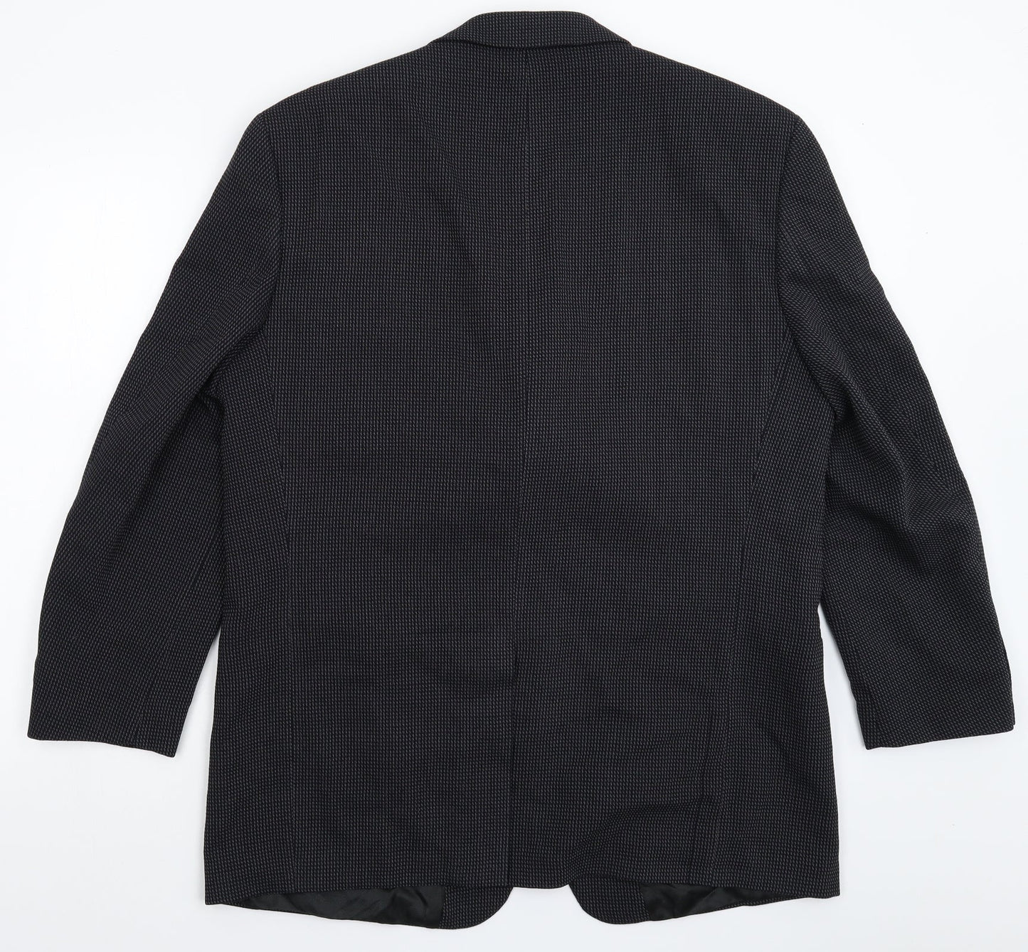 Rene Lezard Mens Black Striped  Jacket Suit Jacket Size 44