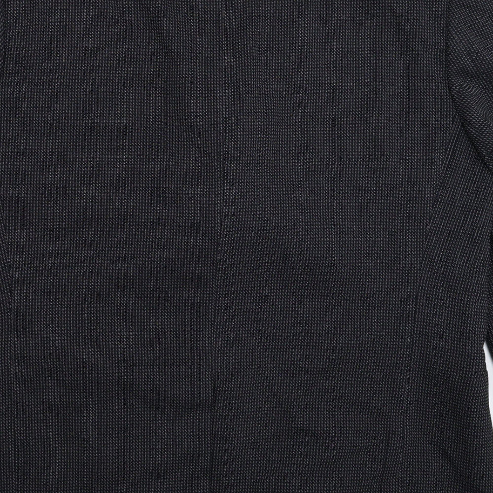Rene Lezard Mens Black Striped  Jacket Suit Jacket Size 44