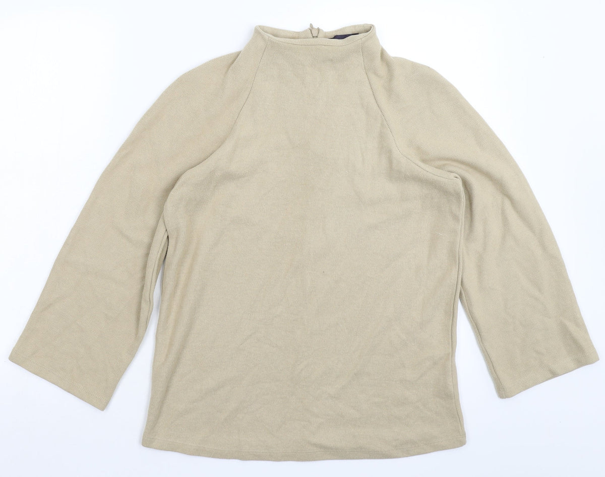 Marks & Spencer Womens Beige   Pullover Jumper Size 12