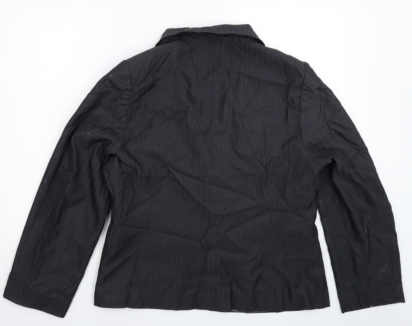 George Womens Grey Striped  Jacket Suit Jacket Size 20