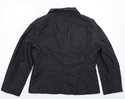 George Womens Grey Striped  Jacket Suit Jacket Size 20