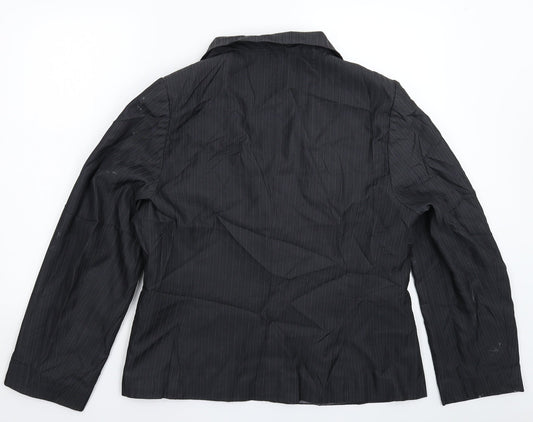 George Womens Grey Striped  Jacket Suit Jacket Size 20