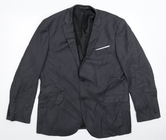 Mens UK Size 46 Cedar Wood State Regular Grey Suit Jacket