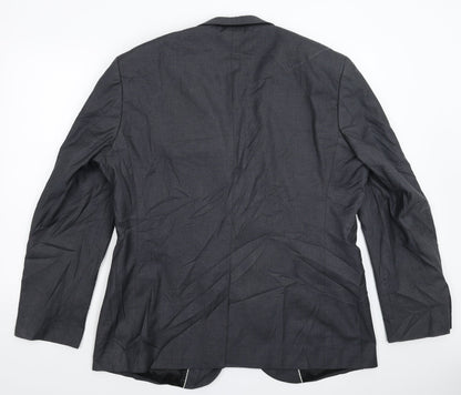 Mens UK Size 46 Cedar Wood State Regular Grey Suit Jacket