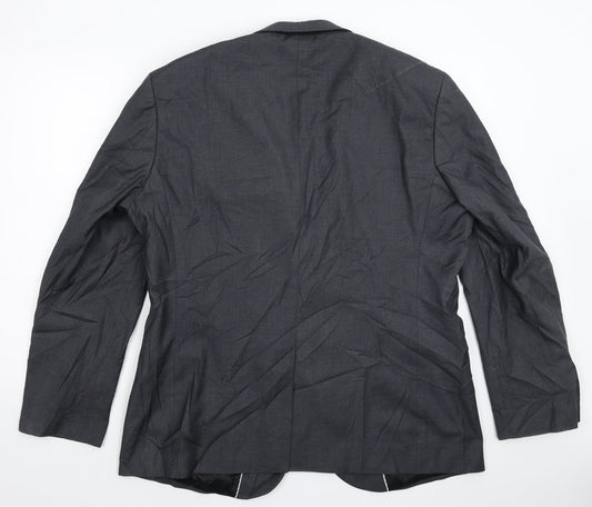 Mens UK Size 46 Cedar Wood State Regular Grey Suit Jacket