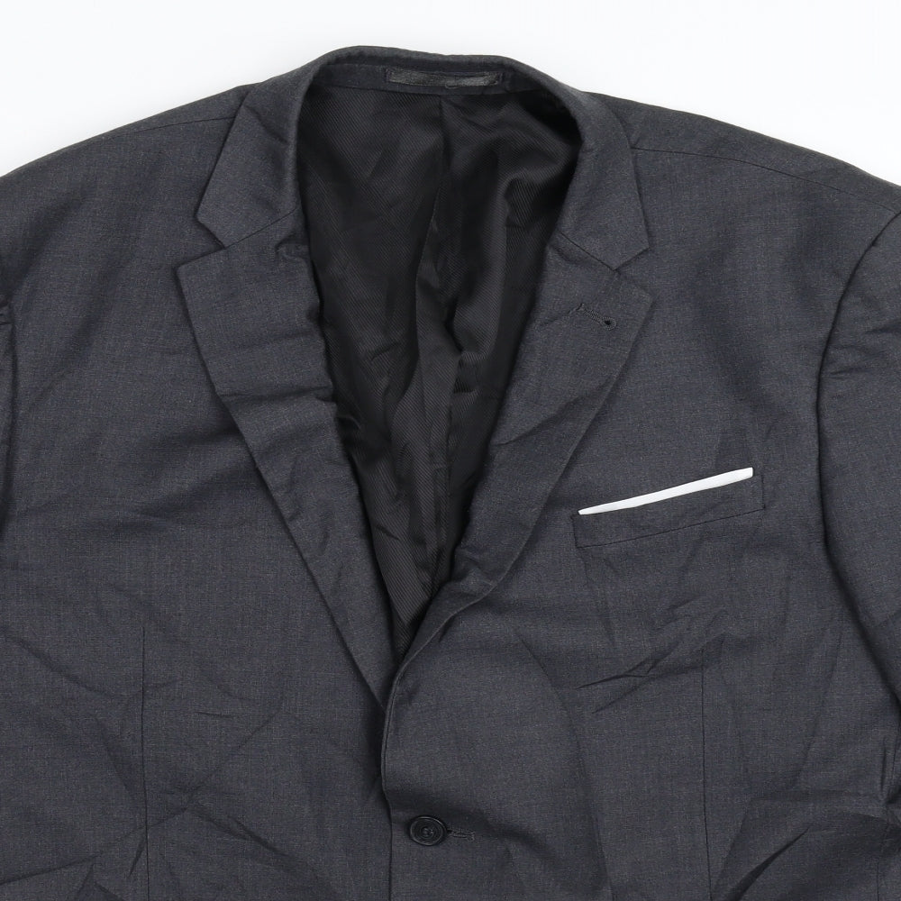Mens UK Size 46 Cedar Wood State Regular Grey Suit Jacket