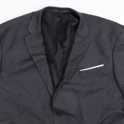 Mens UK Size 46 Cedar Wood State Regular Grey Suit Jacket