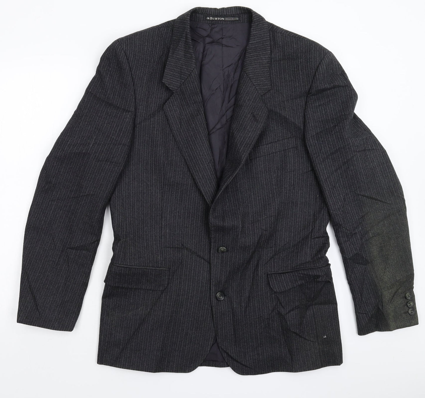 Mens UK Size 38 Burton Regular Black Suit Jacket