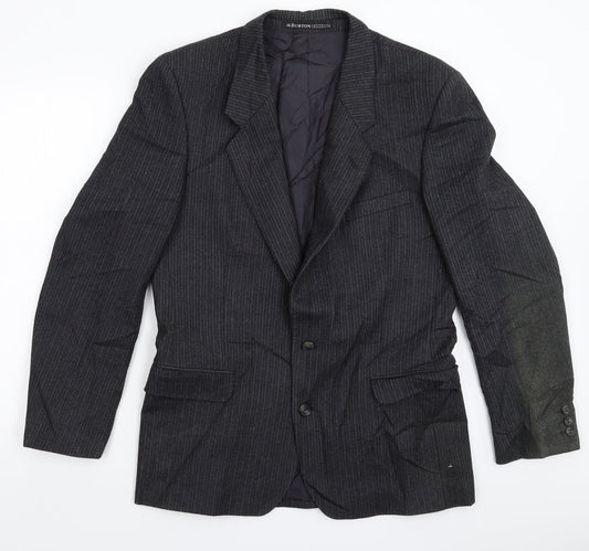 Mens UK Size 38 Burton Regular Black Suit Jacket