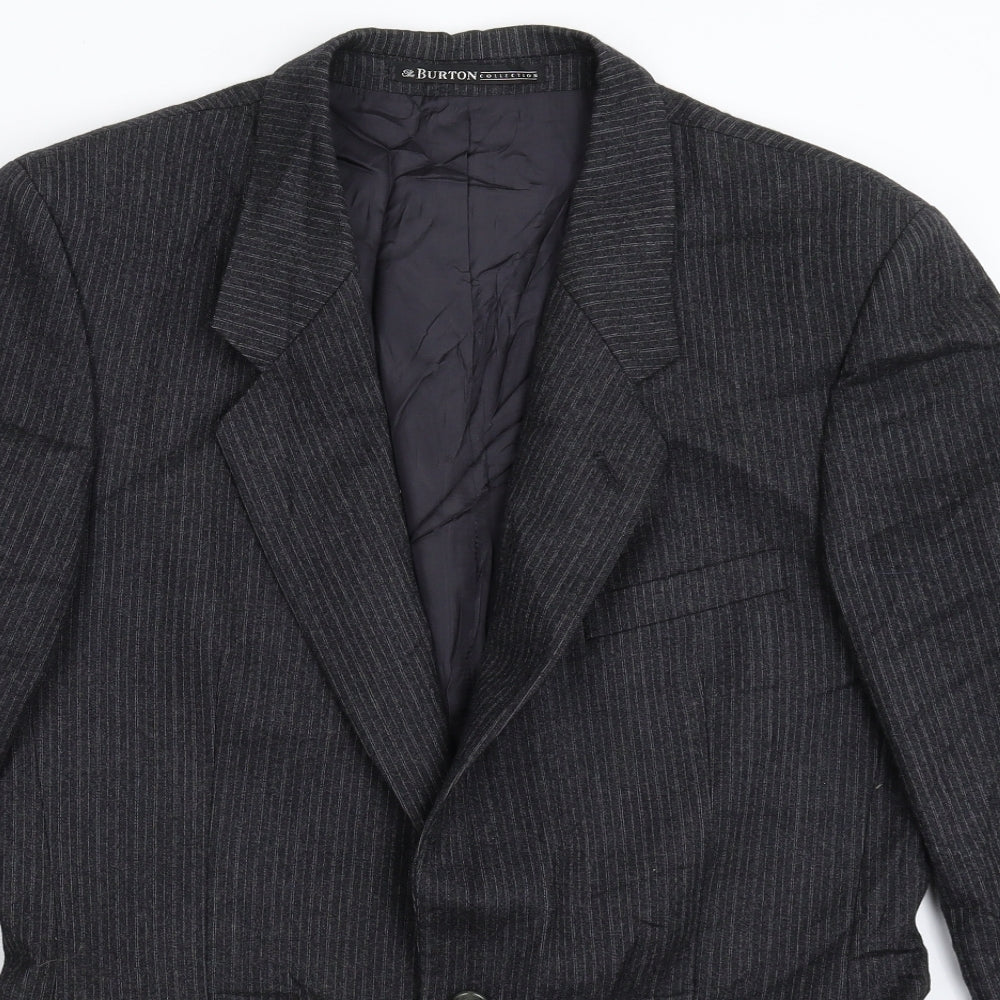 Mens UK Size 38 Burton Regular Black Suit Jacket