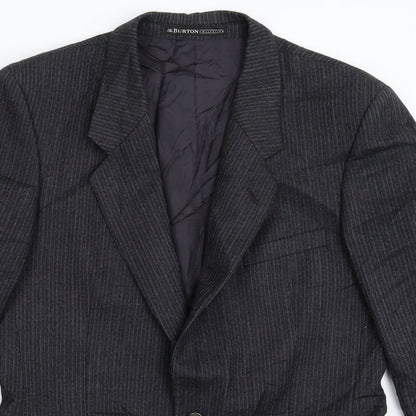 Mens UK Size 38 Burton Regular Black Suit Jacket
