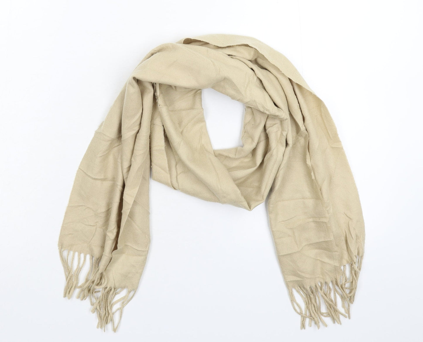 Cashmink Unisex Beige  Knit  Scarf