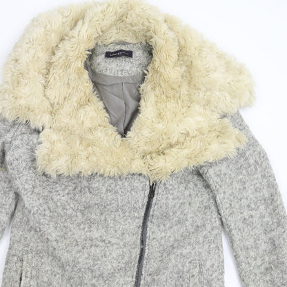 Womens UK Size 10 Marks and Spencer Grey Overcoat