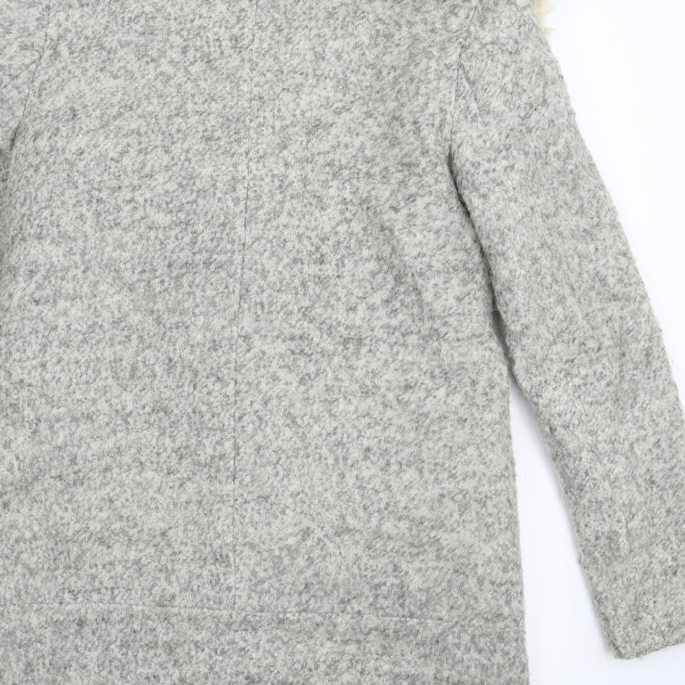 Womens UK Size 10 Marks and Spencer Grey Overcoat