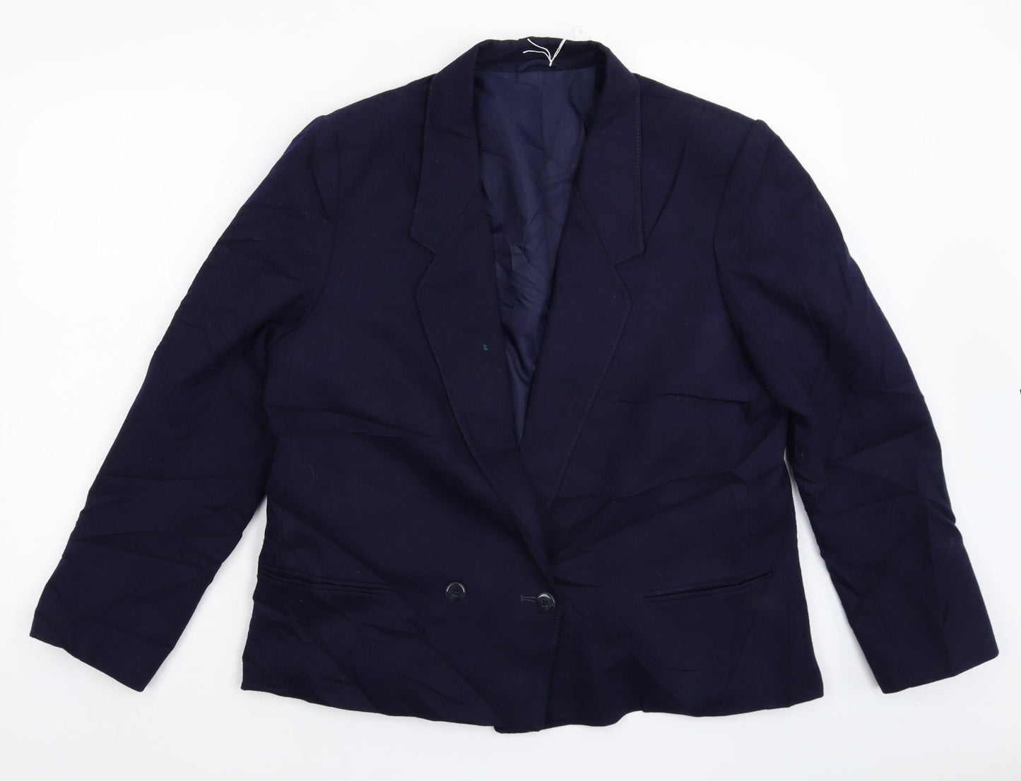 Womens UK Size 16 Preworn Regular Blue Suit Jacket