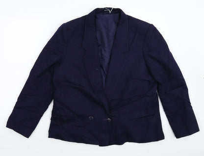 Womens UK Size 16 Preworn Regular Blue Suit Jacket