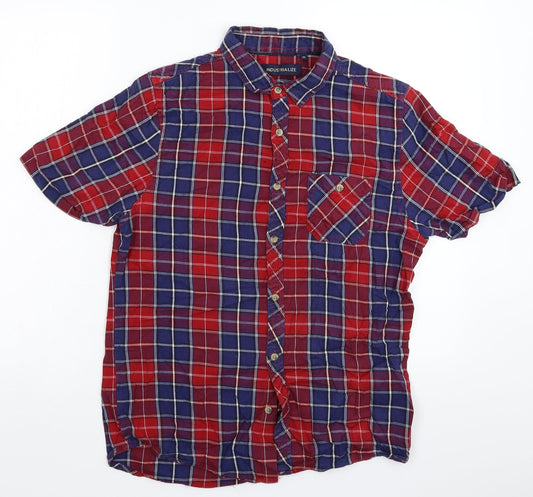 Mens UK Size M Industrialize Multicoloured  Button-Up Short Sleeve Casual Shirt